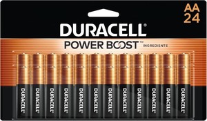lot 4224 image: Duracell Coppertop Double AA Batteries with Power Boost Ingredients, 24 Count (Pack of 1) Long-lasting Alkaline Double AA Battery for Household and Office Devices