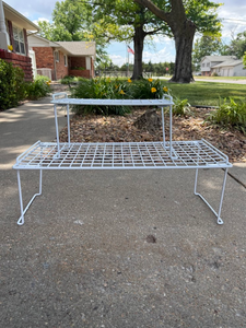 lot 54 image: White 2-Tier Wire Shelf Organizer