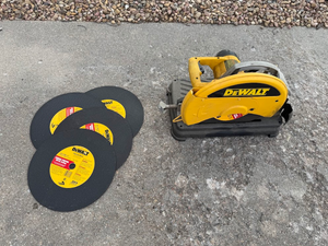 lot 68 image: DeWalt DW871 14 Chop Saw with Extra Cutting Wheels