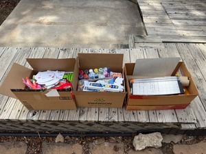 lot 119 image: Classroom & Craft Supply Lot  Paper Cutter, Paints, Foam Crafts & More