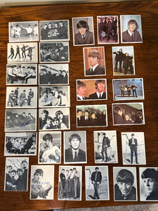 lot 166 image: Vintage Beatles Trading Card Collection  35 Cards w Facsimile Signatures