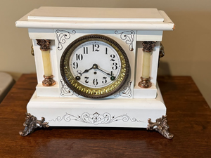 lot 171 image: Antique Mantel Clock with Family Provenance