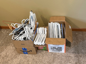 lot 172 image: Mixed Lot of Clothing Hangers & Clip Hangers