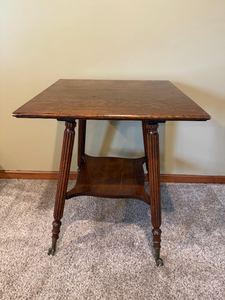 lot 173 image: Antique Oak Lamp Table with Claw Feet