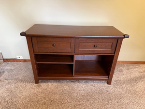 lot 174 image: Mission Style Console Table with Storage