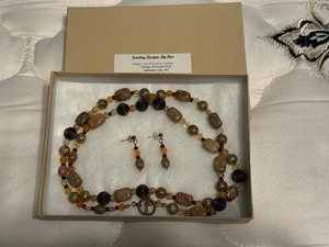lot 183 image: Handcrafted Jewelry Designs by Rae Necklace & Earring Set