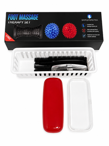 lot 197 image: Foot Massage Therapy Set, Storage Basket, Eyeglass Case & Organizer Lot
