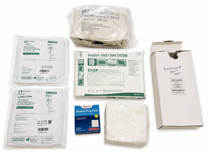 lot 199 image: Medical Supply Lot  Foley Tray, Drainage Bags, Gait Belt & Alcohol Prep Pads