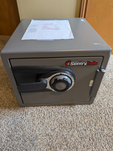 lot 208 image: SentrySafe Fire-Resistant Combination Safe with Adjustable Shelf