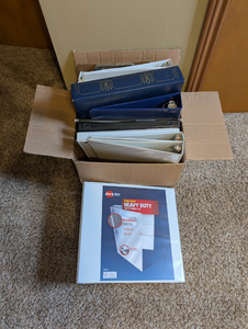 lot 214 image: Large Binder Lot  Avery Heavy Duty, 3-Ring Binders & Storage Binders