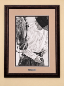 lot 218 image: Signed & Numbered Western Horseman Framed Print by Kamil Vismara  32250