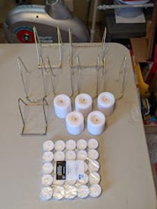 lot 224 image: Candle Holders, Pillar Candles & Tealight Candle Lot