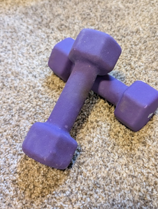 lot 239 image: Pair of 5 lb Neoprene Dumbbells