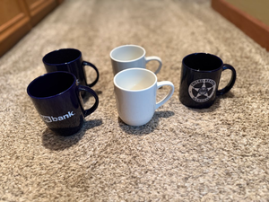 lot 258 image: Lot of 5 Assorted Coffee Mugs  US Bank, U.S. Marshal & More