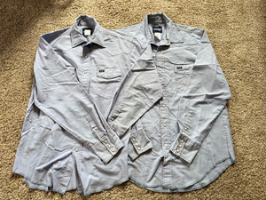 lot 309 image: Wrangler Western Pearl Snap Long-Sleeve Shirt Set - Size 16.5 x 36