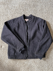lot 308 image: Filson 100% Virgin Wool Zipper Bomber Jacket - Mens Size Medium - Made in USA