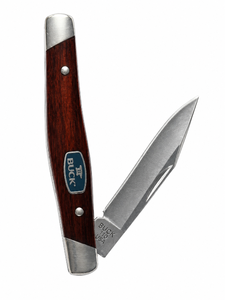 lot 320 image: Buck 110 Folding Hunter Knife with Chuck Broad Engraved Wood Handle