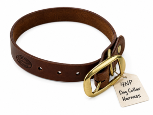 lot 329 image: Nathan Parson Custom Leather Dog Collar with Brass Hardware
