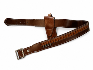 lot 332 image: Leather Cartridge Belt with Holster & Ammunition Loops