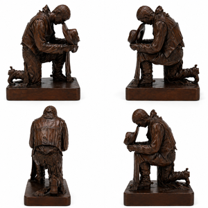 lot 334 image: Western Cowboy Kneeling in Prayer Figurine Sculpture