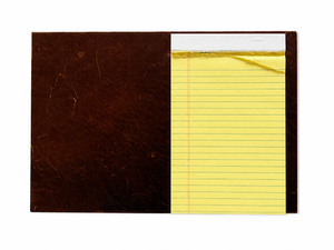 lot 335 image: Nathan Parson Custom Leather Tooled Leather Notepad Holder with Writing Pad