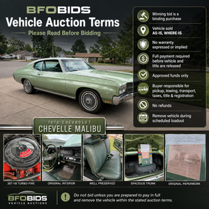 lot 00 image: VEHICLE AUCTION TERMS & DETAILS  PLEASE READ BEFORE BIDDING