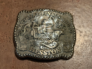 lot 359 image: 1985 Hesston National Finals Rodeo Belt Buckle  NFR Collector Buckle