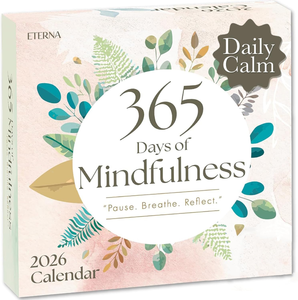 lot 3396 image: 2026 Mindfulness Daily Desktop Calendar  Day To Day Tear Off Calendar with 365 Positive Affirmation Exercises for a Year of Calm Self Care, Box Calendar Gift For Women, Christmas Stocking Stuffer Gift for Home or Office