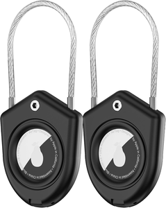 lot 3401 image: 2-Pack Heavy-Duty Anti-Theft AirTag Holders