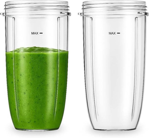 lot 3435 image: 2-Pack 32 oz Replacement Blender Cups for Nutribullet 600W and 900W Compatible with NutriBullet Extractor Blades