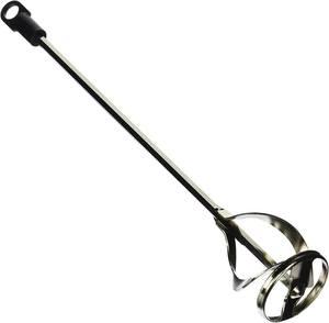 lot 3441 image: Paint and Mud Mixer for Drill - Mixes 1 to 3 Gallons - 15 34 Length - 516 Hex Shaft - Zinc Plated Steel - Reinforced Weld - Non Slip Hex Head - Easy Clean - Paint Mixer Attachment