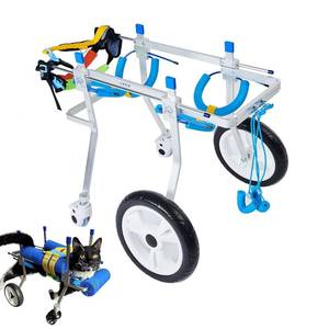 lot 2781 image: $318.99 RETAIL PRICE HobeyHove Adjustable 4-Wheel Large Dog CartWheelchair, for Front Or Back Legs Large Dog WheelchairLight Weight, Easy Assemble(7-Size) (L)