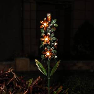 lot 2805 image: SHICHAO Flower Solar Garden Decorations Lights for Lawn Ornaments, 42 Inch Metal Hyacinth Flower Outdoor Decor Decorative Stake for Yard Porch Patio Orange