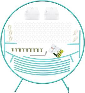 lot 2809 image: LANGXUN Large Size Metal Round Balloon Arch kit Decoration, for Wedding Birthday Party Decoration, Graduation Decorations and Baby Shower Photo Background (6ft - Blue)
